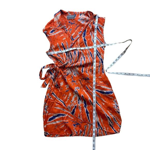 Urban Outfitters Mini-Robe Portefeuille Silver Sun Wrap Dress Size Small - Picture 7 of 16